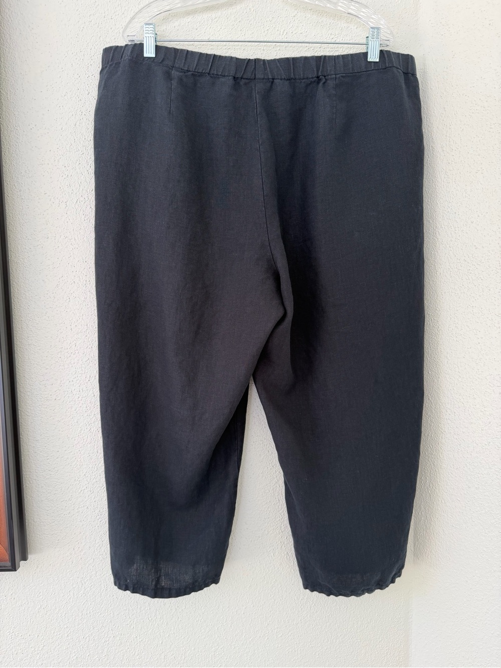 J. Jill “Love Linen” Wide-Leg Cropped Pants Black Size XL Like New Without Tags - Picture 6 of 10